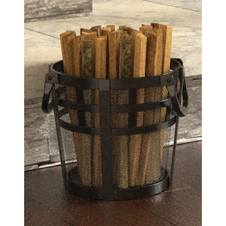 Open Hearth Panacea Open Hearth Black Antique Steel Log Carrier 15710